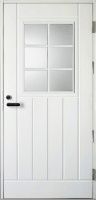 Входная финская дверь KASKI Home UOL1 со стеклом белая