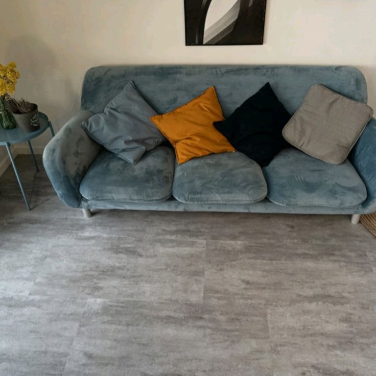 SPC ламинат Vinilam Ceramo Vinilam Stone 8 mm WPC Цемент Светлый 71614