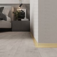 Микро плинтус Лайн L-образный Золото С-05.25.7