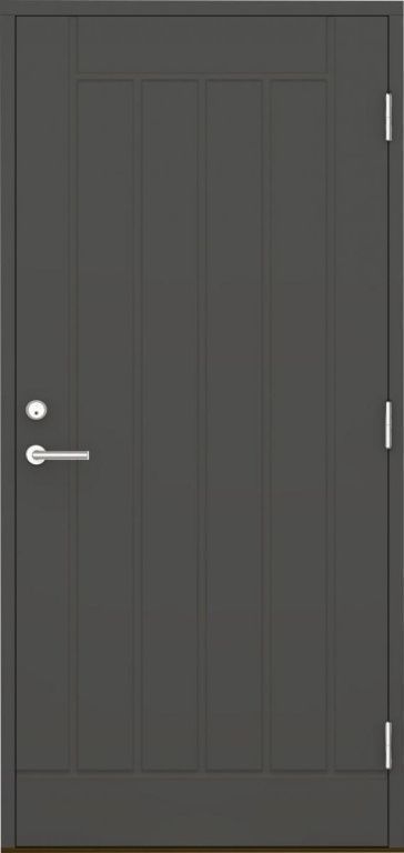 Входная финская дверь KASKI Home VO2 глухая серая