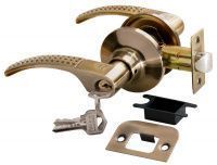 Дверная ручка-кноба Rucetti HK-04 L AB античная бронза