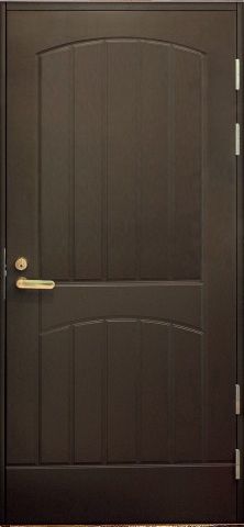 Дверь входная финская (аналог) FD2000 темно-коричневая c замком LC200