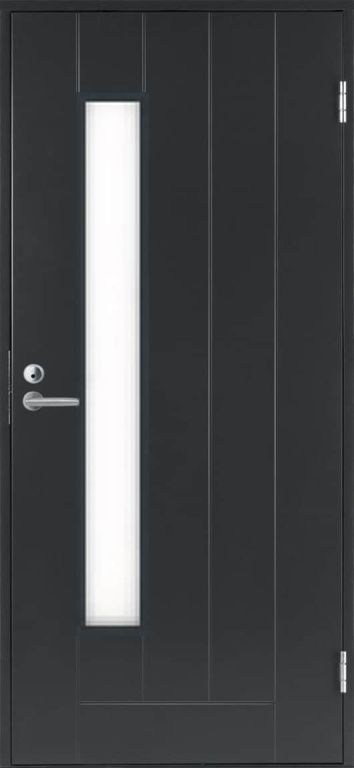 Входная финская дверь JELD-WEN Basic 034 со стеклом темно-серая Входная финская дверь JELD-WEN Basic 034 со стеклом темно-серая