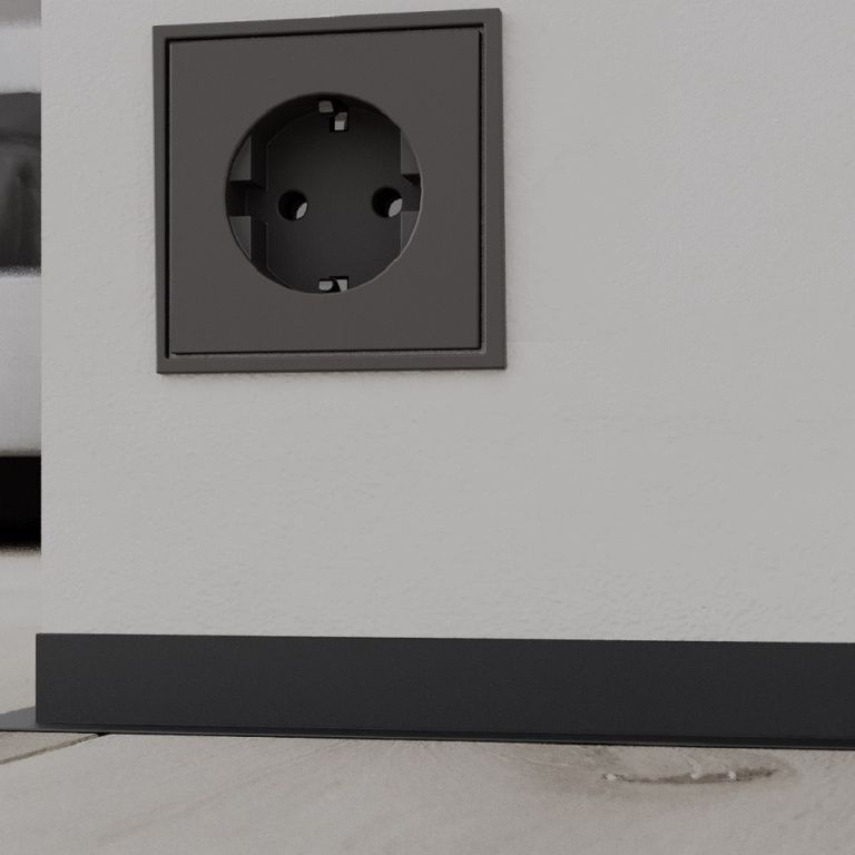 Микро плинтус Лайн L-образный Черный С-05.25.3