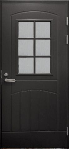 Входная финская дверь JELD-WEN F2000 W71 со стеклом темно-серая Входная финская дверь JELD-WEN F2000 W71 со стеклом темно-серая