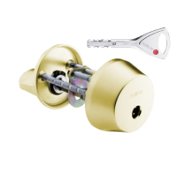 Цилиндр ABLOY CY001T (Protec 2) HA латунь матированная