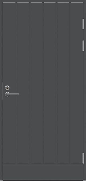 Входная финская дверь JELD-WEN F1894 глухая темно-серая