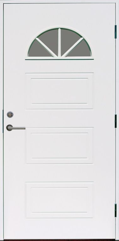 Входная финская дверь KASKI Home Duved со стеклом белая