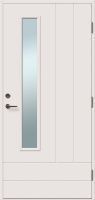 Входная теплая дверь VILJANDI ED62 Cecilia со стеклом белая