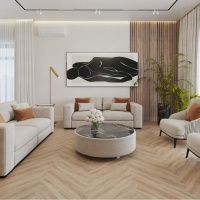 Кварцвиниловая плитка Vinilam Parquet Herringbone 6,5 мм Паркет Монпелье IS11355