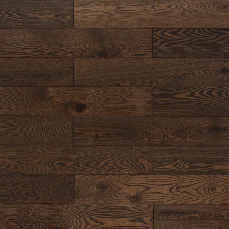 Паркетная доска Amber Wood Amber Wood Ясень Ясень Шоколад Браш Лак 125 мм