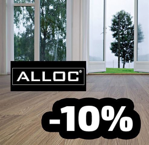 Скидка -10% на ламинат Alloc и SPC HOI Lock Flooring!