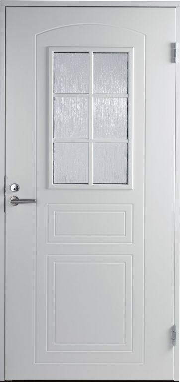 Входная финская дверь JELD-WEN Basic 020 со стеклом белая