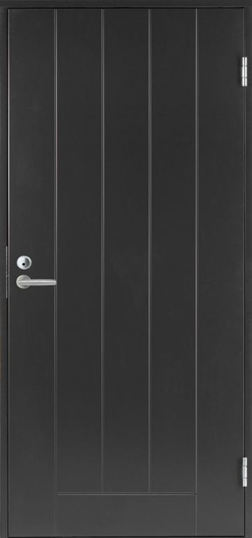 Входная финская дверь JELD-WEN Basic 010 глухая темно-серая