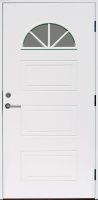 Входная финская дверь KASKI Home Duved со стеклом белая