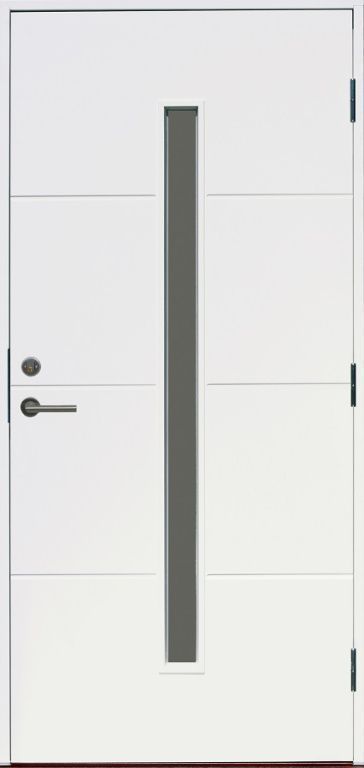 Входная финская дверь KASKI Home Are со стеклом белая Входная финская дверь KASKI Home Are со стеклом белая