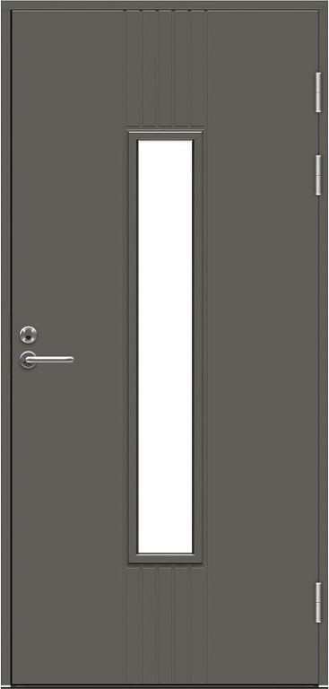 Входная финская дверь JELD-WEN F2050 W28 со стеклом темно-серая Входная финская дверь JELD-WEN F2050 W28 со стеклом темно-серая