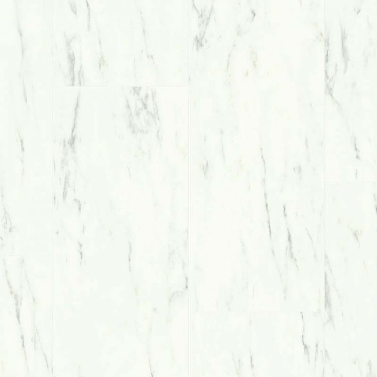 Кварцвиниловая плитка Quick Step Ambient Click Мрамор каррарский белый AMCL40136 Кварцвиниловая плитка Quick Step Ambient Click Мрамор каррарский белый AMCL40136