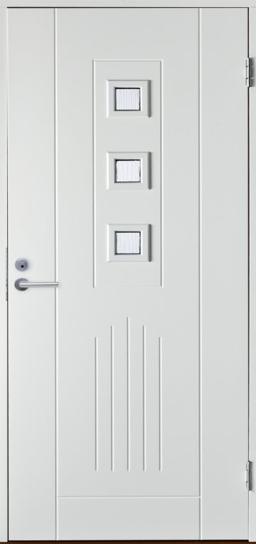 Входная финская дверь JELD-WEN Basic 060 со стеклом белая
