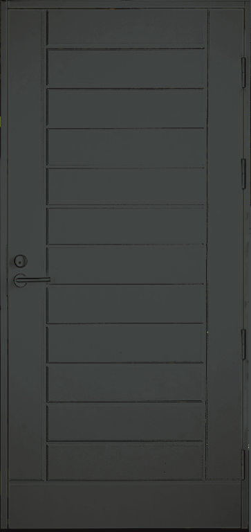 Входная финская дверь KASKI Classic Thermo UO6 глухая серая