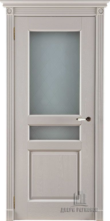 Полотно Двери регионов Виктория Эмаль слоновая кость стекло