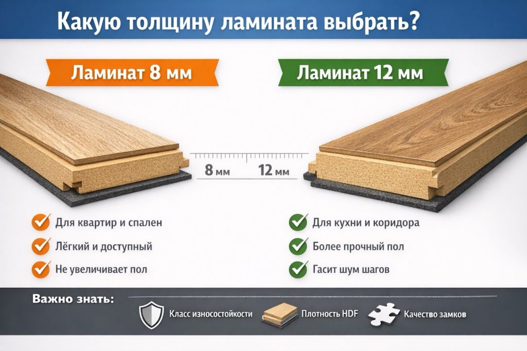 Выбор толщины ламината