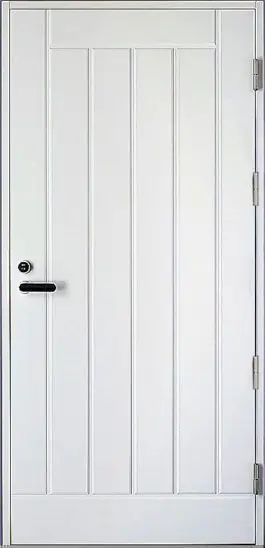 Входная финская дверь KASKI Classic Thermo UO1 глухая белая Входная финская дверь KASKI Classic Thermo UO1 глухая белая