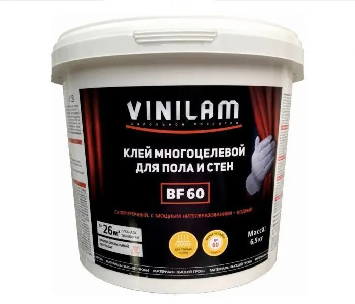 Клей Vinilam многоцелевой для пола и стен BF60 6,5 кг Клей Vinilam многоцелевой для пола и стен BF60 6,5 кг