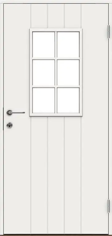 Входная финская дверь JELD-WEN Basic 015 со стеклом белая