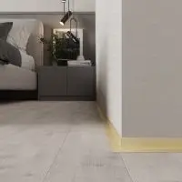 Микро плинтус Лайн L-образный Золото С-05.25.7