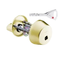 Цилиндр ABLOY CY001T (Protec 2) HA латунь матированная