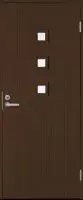 Входная финская дверь JELD-WEN Basic 060 со стеклом коричневая