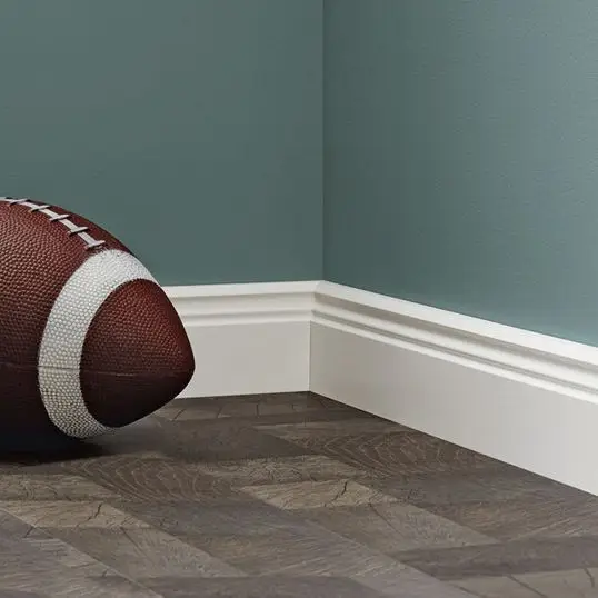 Плинтус ламинированный Kronotex Ktex P (80x18x2400мм) белый Плинтус ламинированный Kronotex Ktex P (80x18x2400мм) белый