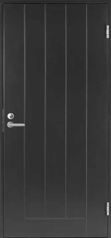 Входная финская дверь JELD-WEN Basic 010 глухая темно-серая