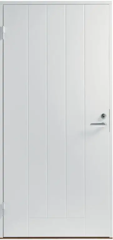 Дверь входная финская (аналог) FD0010 белая c замком LC200