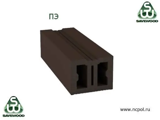 Террасная доска Savewood Аксессуары Лага монтажная ПЭ SW 50*40 темно-коричневая Террасная доска Savewood Аксессуары Лага монтажная ПЭ SW 50*40 темно-коричневая