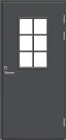 Входная финская дверь JELD-WEN F1848 W71 со стеклом темно-серая