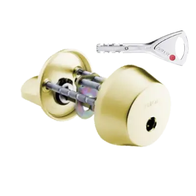 Цилиндр ABLOY CY001T (Protec 2) HA латунь матированная