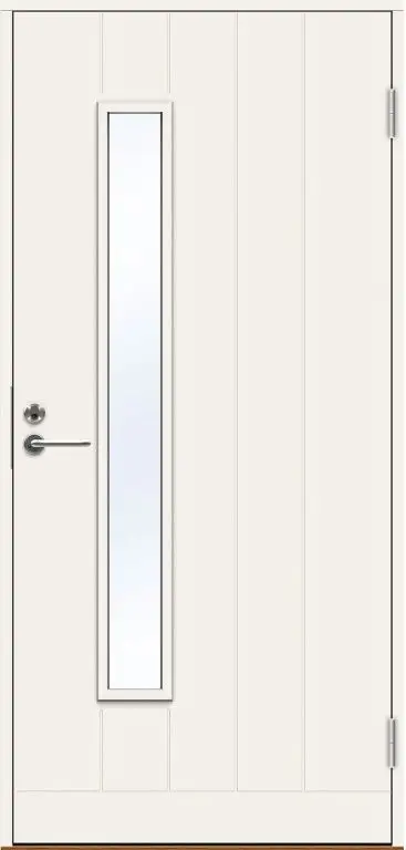 Входная финская дверь JELD-WEN Basic 034 со стеклом белая