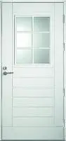 Входная финская дверь KASKI Classic Thermo UOL13 со стеклом белая