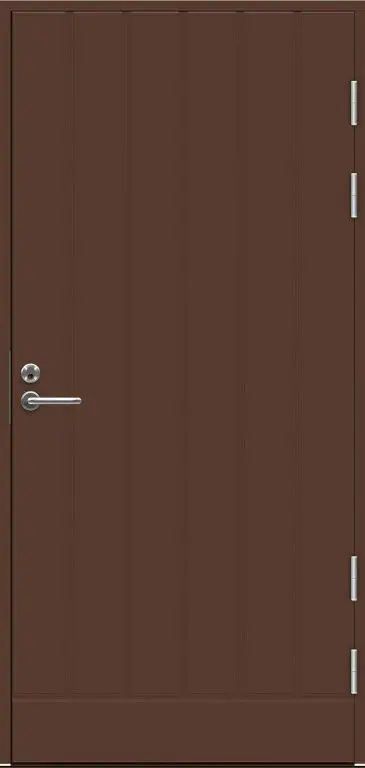 Дверь входная финская (аналог) FD1894 темно-коричневая c замком LC200