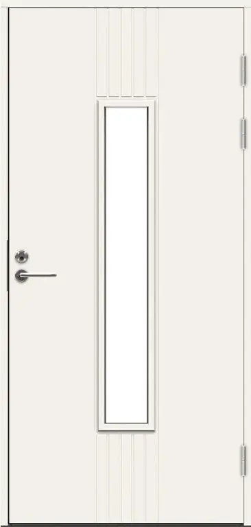 Входная финская дверь JELD-WEN F2050 W28 со стеклом белая Входная финская дверь JELD-WEN F2050 W28 со стеклом белая