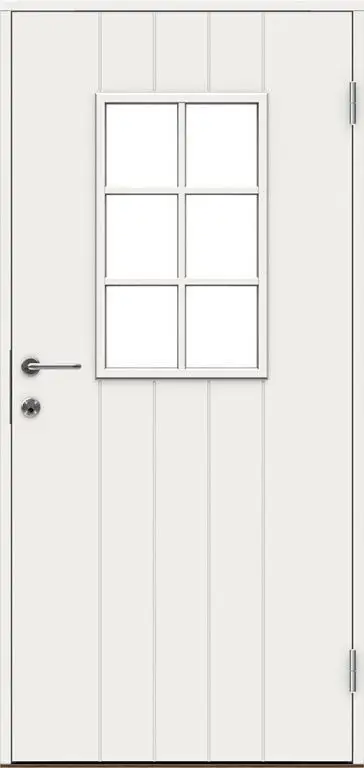 Входная финская дверь JELD-WEN Basic 015 со стеклом белая