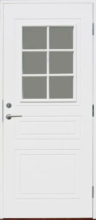 Входная финская дверь KASKI Home Vemdalen со стеклом белая Входная финская дверь KASKI Home Vemdalen со стеклом белая