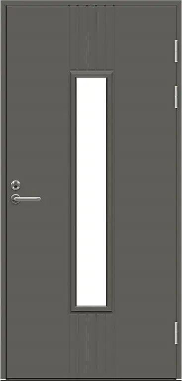 Входная финская дверь JELD-WEN F2050 W28 со стеклом темно-серая