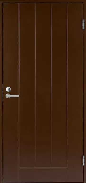 Входная финская дверь JELD-WEN Basic 010 глухая коричневая