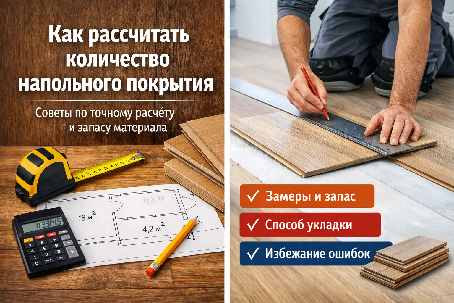 Как правильно рассчитать количество напольного покрытия и не купить лишнего