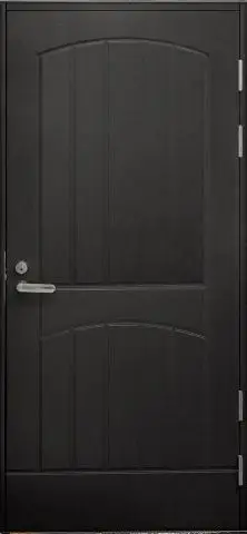 Дверь входная финская (аналог) FD2000 темно-серая c замком LC200