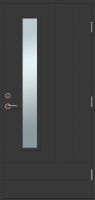 Входная теплая дверь VILJANDI ED62 Cecilia со стеклом серая