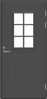 Входная финская дверь JELD-WEN F1848 W71 со стеклом темно-серая